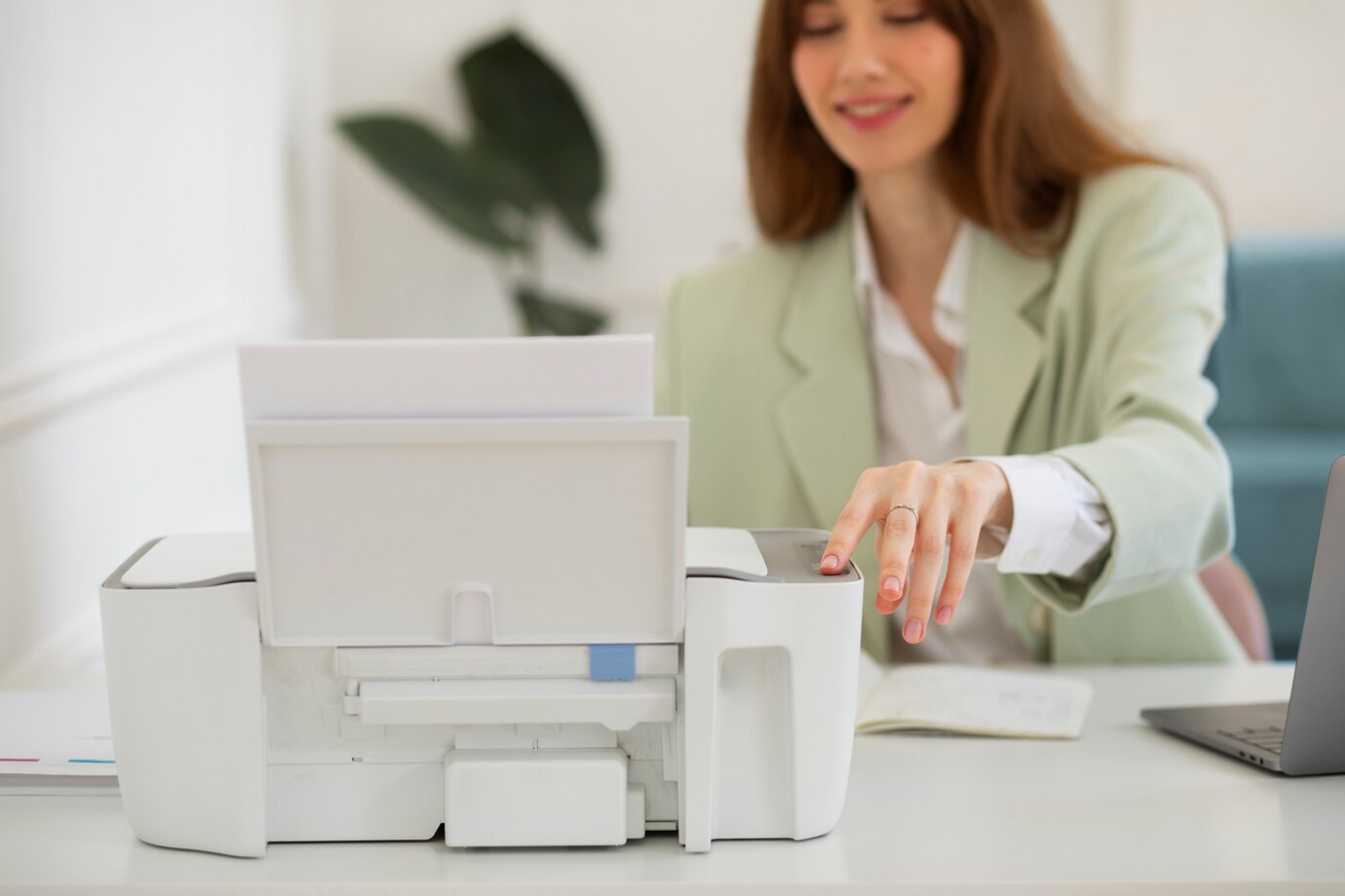 Epson printers on display at a reseller store in the UAE